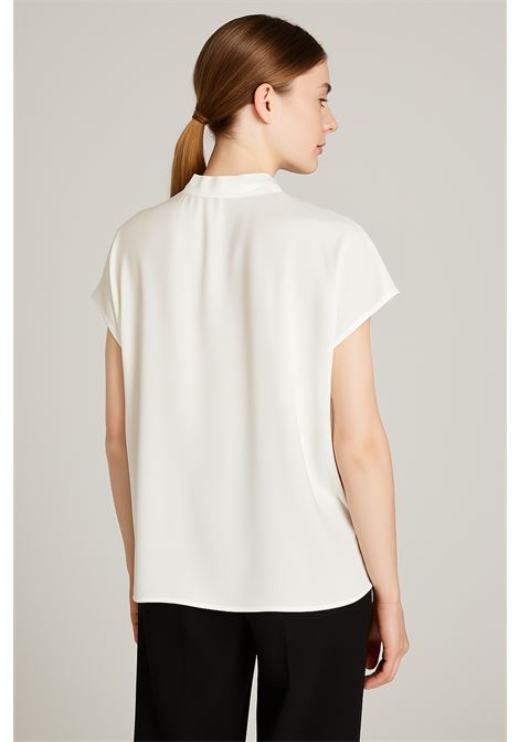 Top incrociato panna in viscosa fluida  Jucca JUCCA | Top & T-shirt | J4152176/07045