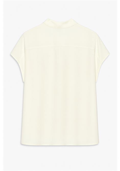 Top incrociato panna in viscosa fluida  Jucca JUCCA | Top & T-shirt | J4152176/07045
