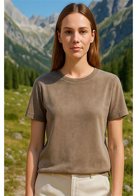 T-shirt Donna Effetto Velluto Color Sabbia - JUCCA JUCCA | T-shirt | J4152190/30088