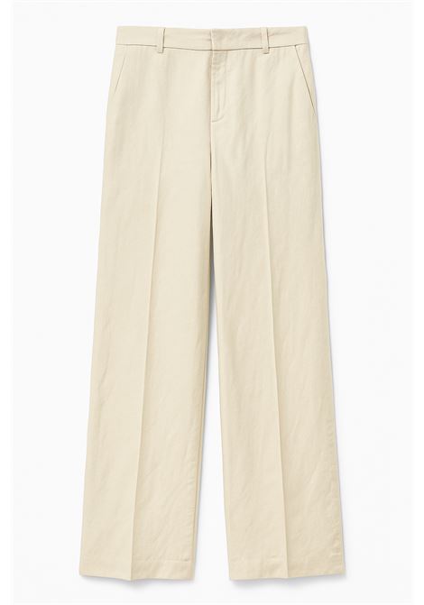 Pantaloni in Lino Panna con Taglio Dritto - JUCCA JUCCA | Pantaloni | J4154003/18045