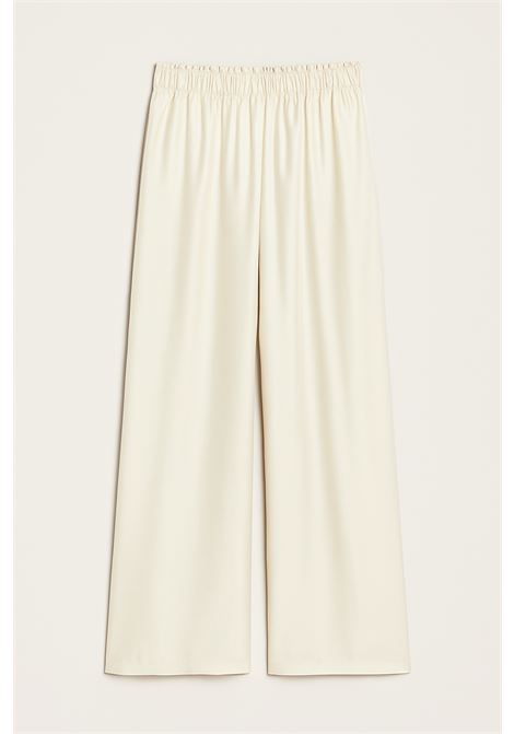 Pantaloni palazzo panna JUCCA in tessuto fluido  Eleganza minimal Made in Italy JUCCA | Pantaloni | J4154008/07045