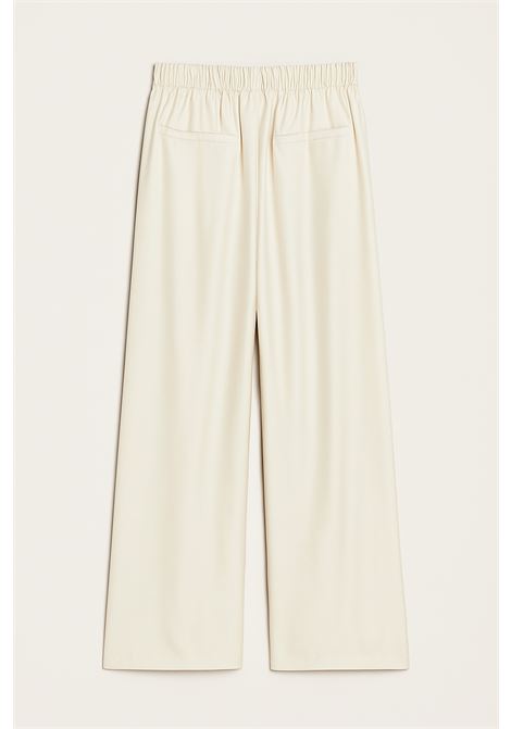 Pantaloni palazzo panna JUCCA in tessuto fluido  Eleganza minimal Made in Italy JUCCA | Pantaloni | J4154008/07045