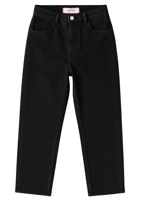 Jeans neri cropped donna a gamba dritta JUCCA | Jeans | J4154214/90003