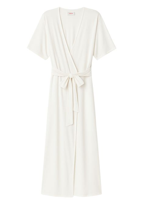 Abito Lungo Incrociato in Jersey Bianco Fluido - JUCCA JUCCA | Abiti | J4157180/01001
