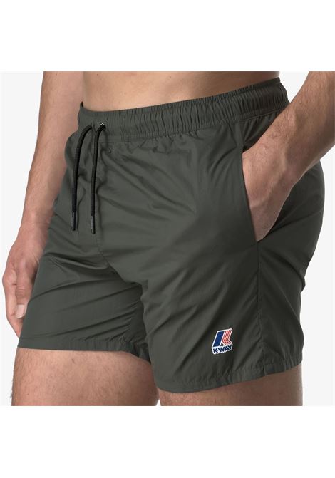 LE VRAI OLIVIER Costume da bagno ripiegabile da uomo con slip in rete K-WAY | Costume | K31357WWMR