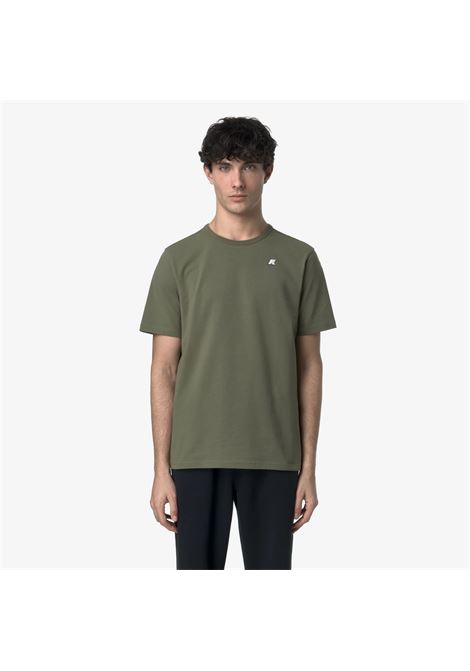 K-WAY - T-Shirt ADAME LIGHT STRETCH JERSEYLichen Green Men's Light Stretch T-Shirt for City Use K-WAY |  | K71349WV15