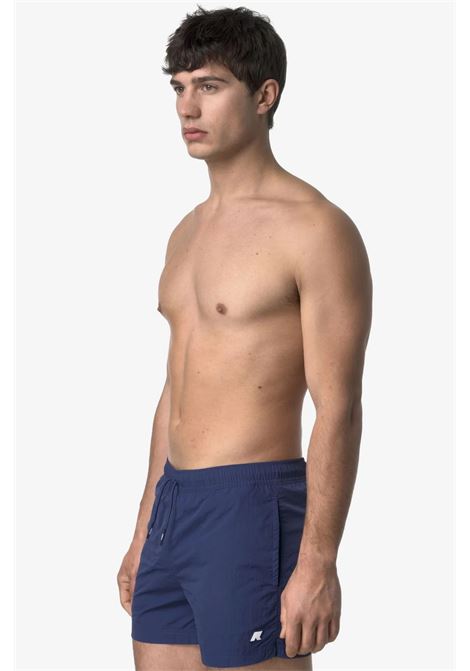 HAZEL BEACH - Costume da Bagno Uomo Quick-Dry Blu Cobalto con Tasche K-WAY | Costume | K8136LW867