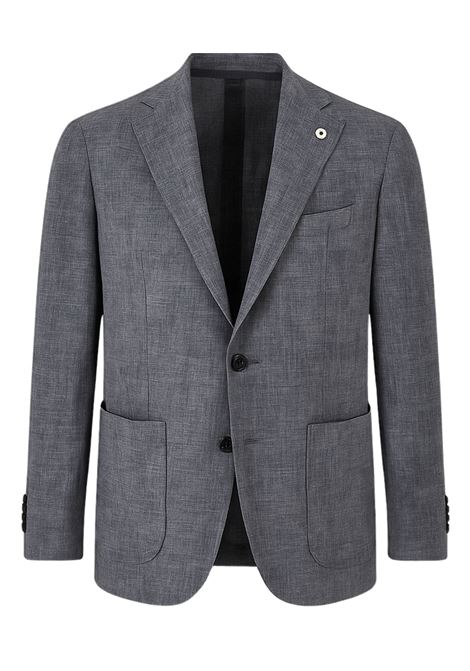 L.B.M. men's single-breasted blue mélange jacket - wool, linen and nylon - Made in Italy L.B.M. |  | 55049/052884