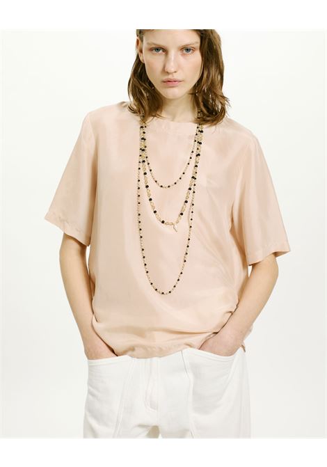Blusa amaru in habutai unito - petalo MOMONI | Bluse | MOBL010MO020407