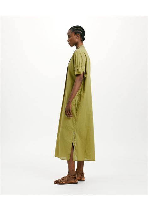 Vestito sean in voile di cotone - avocado MOMONI | Vestiti | MODR009MO190713