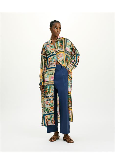 Vestito jau in habutai stampato - multicolor verde MOMONI | Vestiti | MODR013MO187008