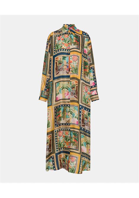 Vestito jau in habutai stampato - multicolor verde MOMONI | Vestiti | MODR013MO187008