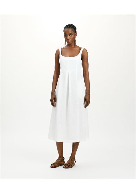 Vestito shue in popeline operato - bianco MOMONI | Vestiti | MODR0170016