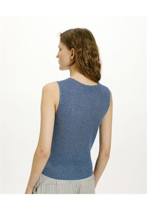 Maglia ixora in viscosa e lurex - cielo MOMONI | Maglieria | MOKN001MO160821