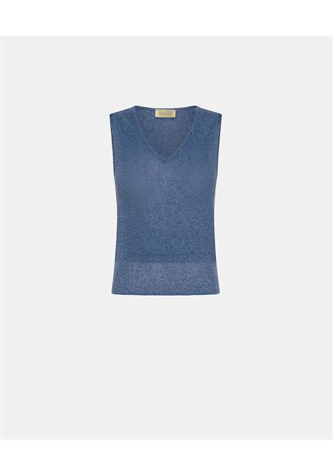 Maglia ixora in viscosa e lurex - cielo MOMONI | Maglieria | MOKN001MO160821