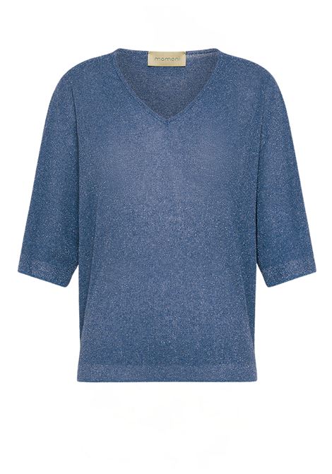 Maglia blas in viscosa e lurex - cielo MOMONI | Maglieria | MOKN002MO160821