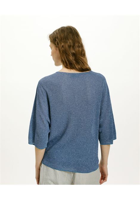 Maglia blas in viscosa e lurex - cielo MOMONI | Maglieria | MOKN002MO160821