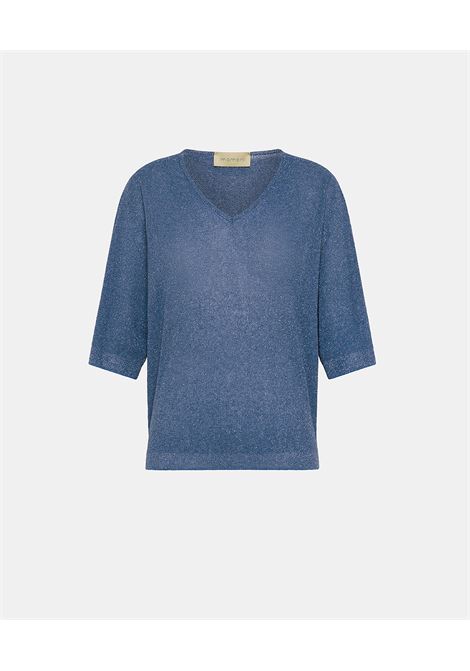 Maglia blas in viscosa e lurex - cielo MOMONI | Maglieria | MOKN002MO160821