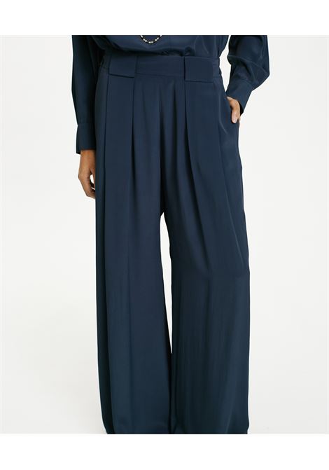 Aspen Pants in United Silk Acetate - Midnight Blue MOMONI |  | MOPA005LMM0870
