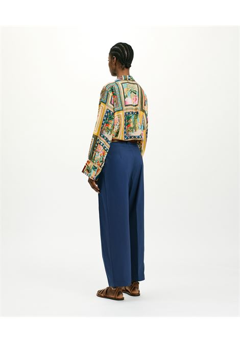 Pantaloni felipe in popeline fermo - blu MOMONI | Pantaloni | MOPA013MO250890