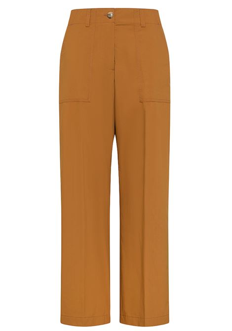 Pantaloni hibiscus in popeline - ruggine MOMONI | Pantaloni | MOPA016LMM0611