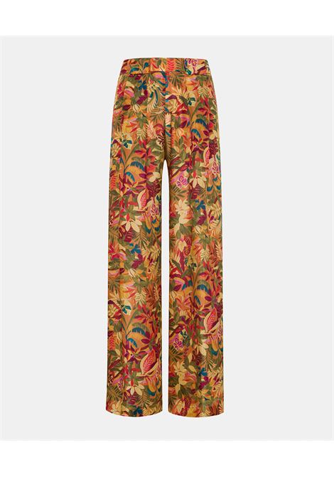 Pantaloni aspen in habutai stampato - multicolor arancio MOMONI | Pantaloni | MOPA019MO183139
