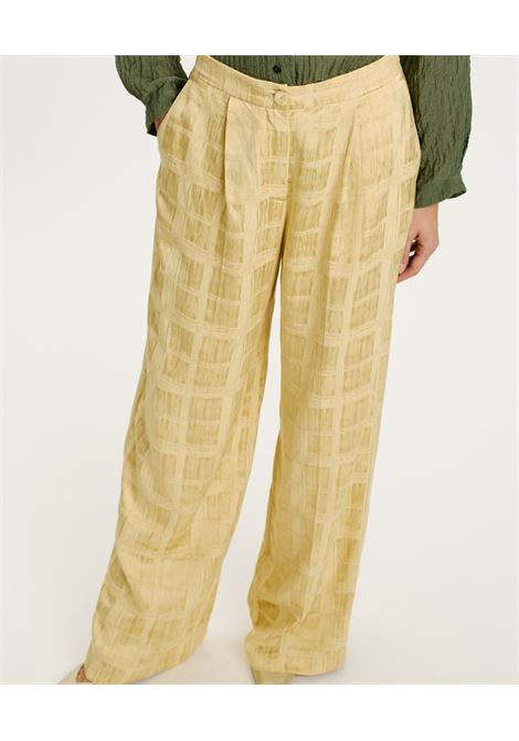 Leblon Pants in Viscose Jacquard - Vanilla MOMONI |  | MOPA0210035