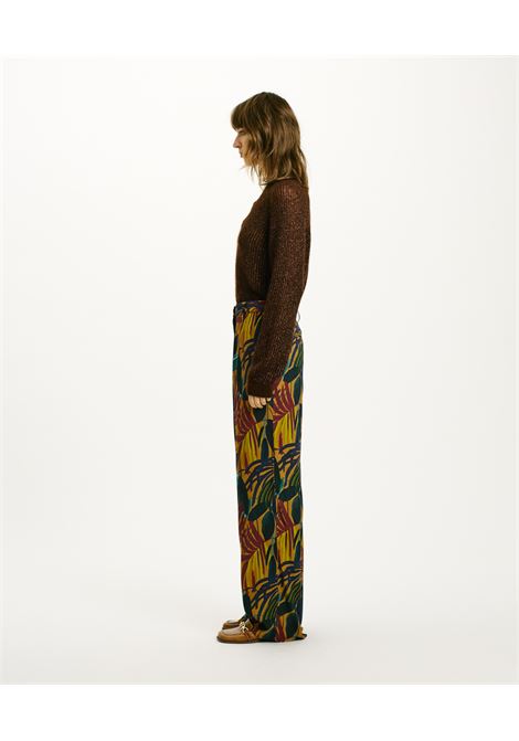 Pacu Pants in Printed Viscose Crepe - Olio Multicolor MOMONI |  | MOPA0267774