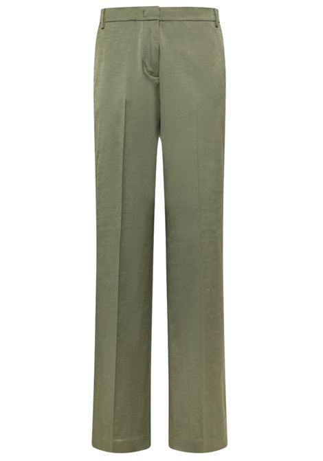 Pantaloni panti in cotone/viscosa stretch - verde salvia MOMONI | Pantaloni | MOPA0320730