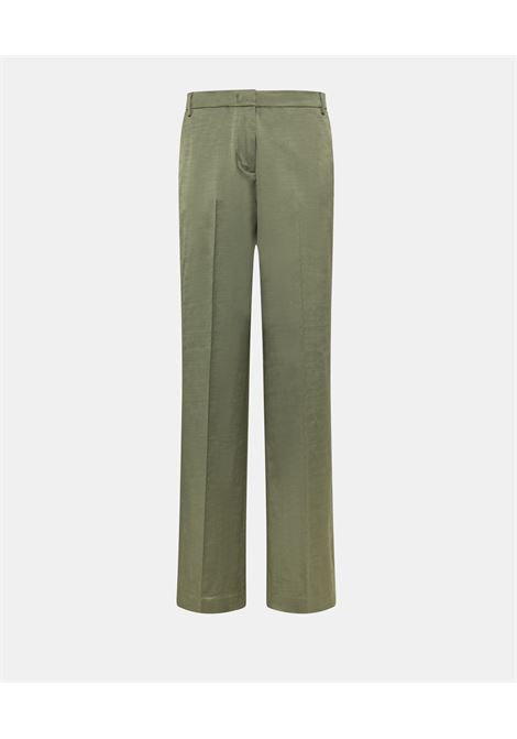 Pantaloni panti in cotone/viscosa stretch - verde salvia MOMONI | Pantaloni | MOPA0320730