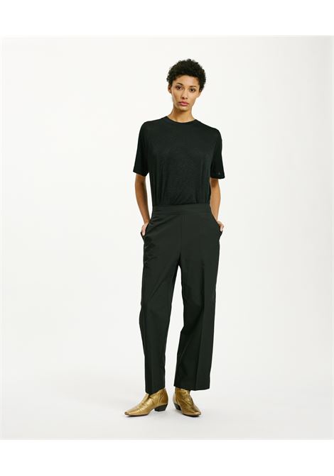 Pantaloni oiti in popeline - nero MOMONI | Pantaloni | MOPA045LMM0990