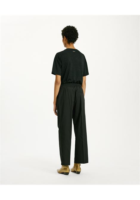 Pantaloni oiti in popeline - nero MOMONI | Pantaloni | MOPA045LMM0990