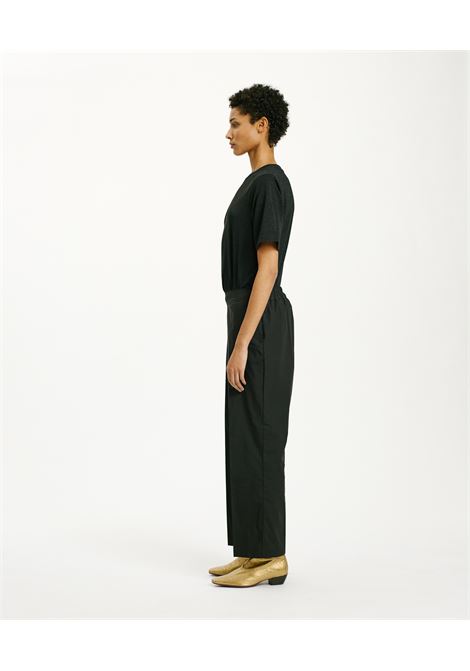 Pantaloni oiti in popeline - nero MOMONI | Pantaloni | MOPA045LMM0990
