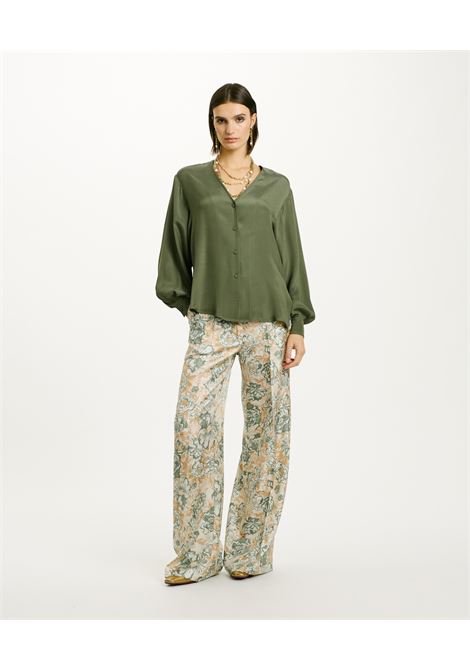 Lentinula Shirt Acetate Silk Crepe United - Sage Green MOMONI |  | MOSH0010730