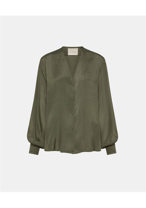 Lentinula Shirt Acetate Silk Crepe United - Sage Green MOMONI |  | MOSH0010730