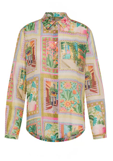 Camicia meudon in voile cotone stampato - multicolor rosa MOMONI | Camicie | MOSH001MO314165