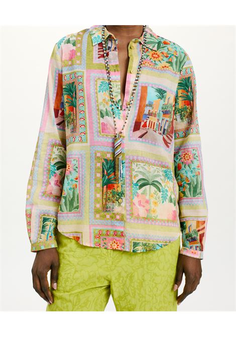 Camicia meudon in voile cotone stampato - multicolor rosa MOMONI | Camicie | MOSH001MO314165