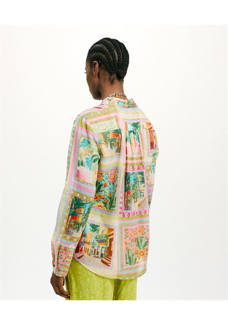 Camicia meudon in voile cotone stampato - multicolor rosa MOMONI | Camicie | MOSH001MO314165