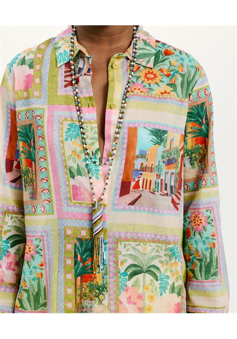 Camicia meudon in voile cotone stampato - multicolor rosa MOMONI | Camicie | MOSH001MO314165