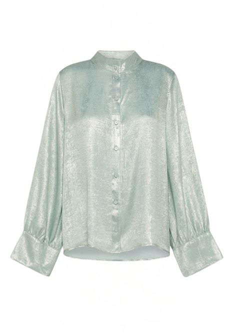Camicia franklin in laminato fluido - acquamarina MOMONI | Camicie | MOSH008LMM0762