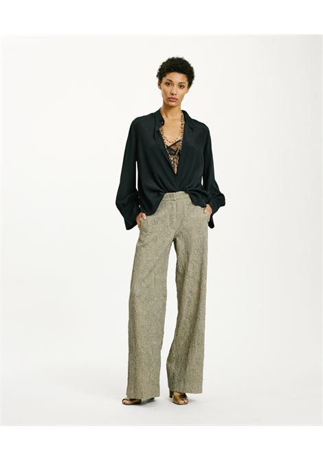 Camicia Franklyn in Acetato Seta Unito - Nero MOMONI | Camicie | MOSH008LMM0990