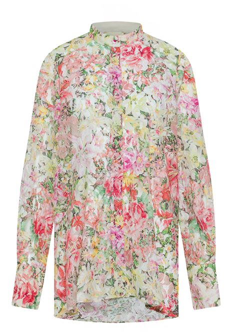 Camicia juliana in pizzo stampato - multicolor rosato MOMONI | Camicie | MOSH009MO154546