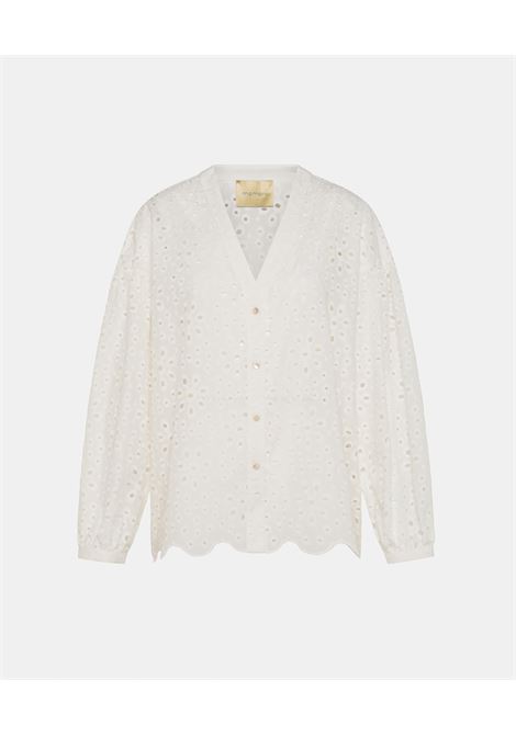 Camicia raymi in sangallo - panna MOMONI | Camicie | MOSH0180040