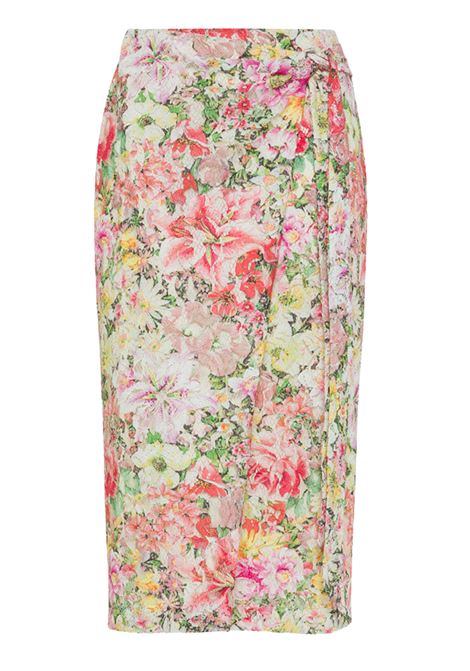 GONNA PAMAS IN PIZZO STAMPATO - MULTICOLOR ROSATO MOMONI | Gonne | MOSK002MO154546