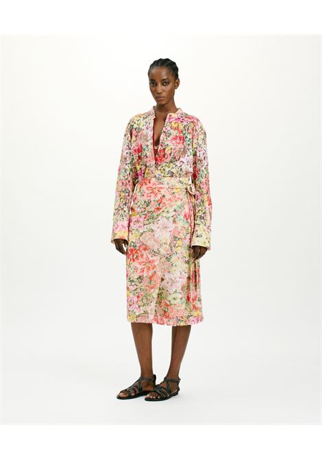 GONNA PAMAS IN PIZZO STAMPATO - MULTICOLOR ROSATO MOMONI | Gonne | MOSK002MO154546