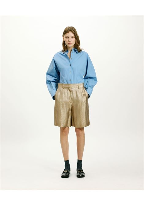 SHORTS PAO IN STUOIA LUREX - ORO/ARGENTO MOMONI | Shorts | MOST0021104