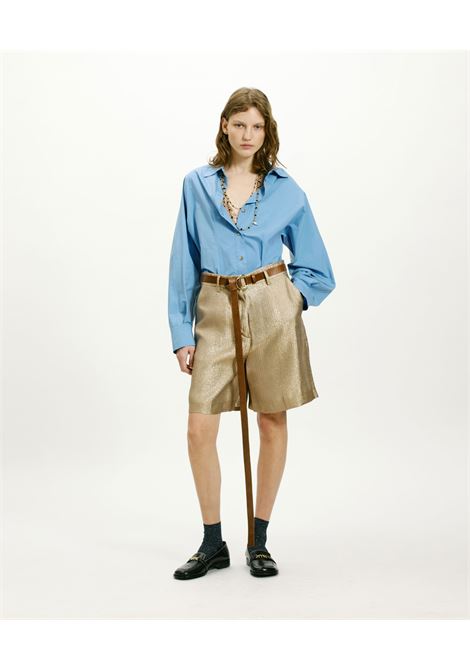 SHORTS PAO IN STUOIA LUREX - ORO/ARGENTO MOMONI | Shorts | MOST0021104
