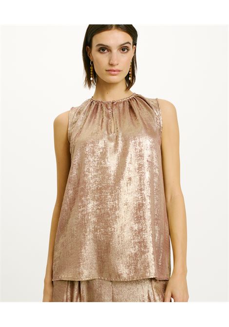 Top cris in laminato fluido - malva MOMONI | Top & T-shirt | MOTO0020384