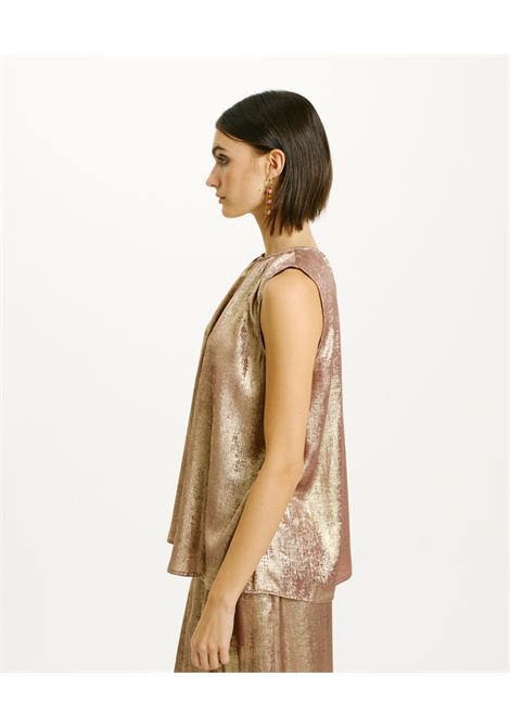 Top cris in laminato fluido - malva MOMONI | Top & T-shirt | MOTO0020384