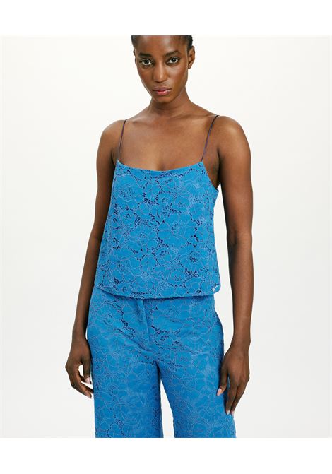 Top ariel in pizzo - cobalto MOMONI | Top & T-shirt | MOTO002MO030881